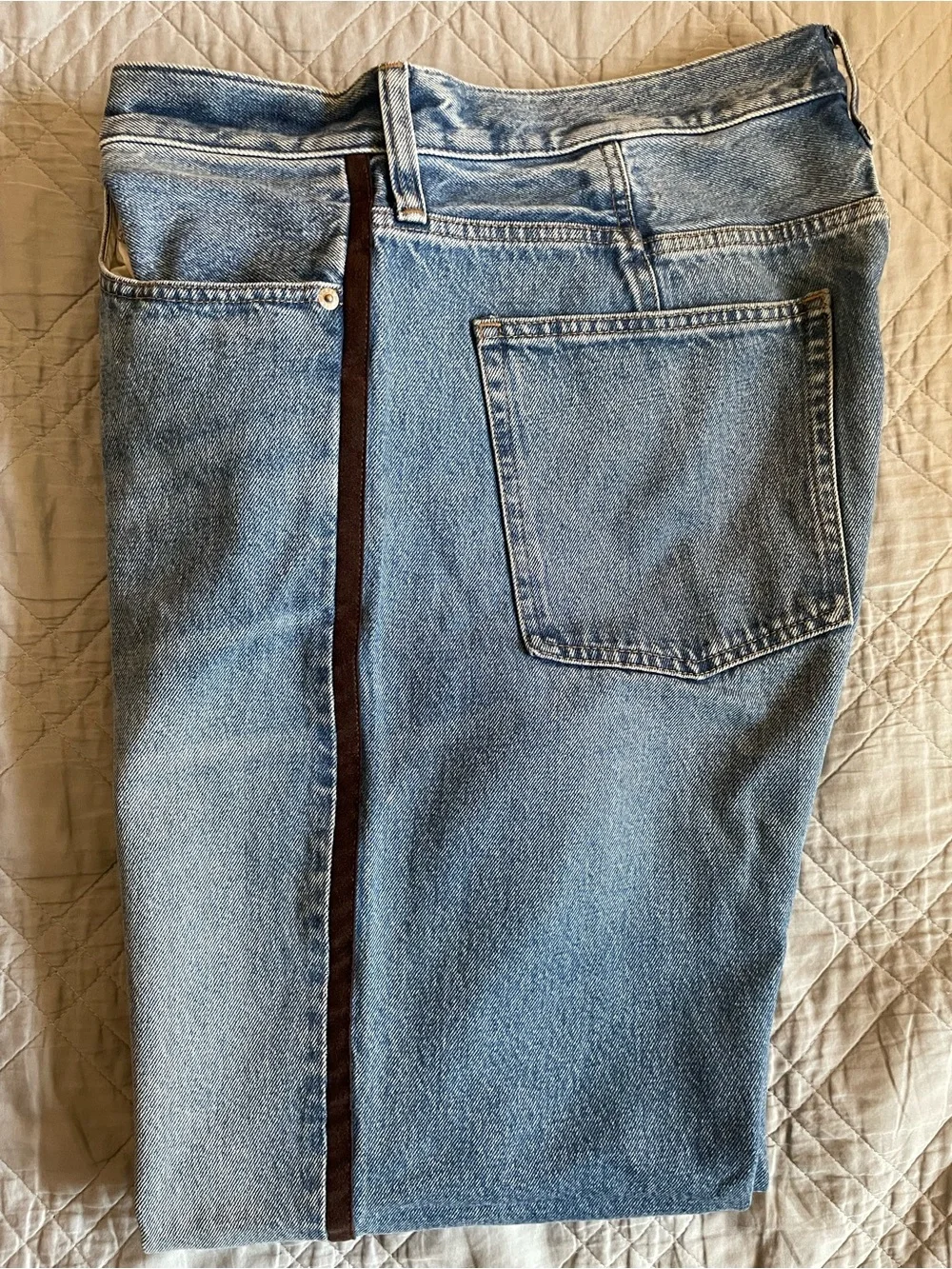 J. Crew Mid-rise relaxed straight jean with suede stripe Size 32 CN374